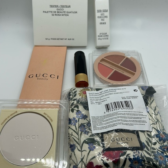 Gucci Makeup Bundle: lip, eye, powder, brush, & hair. All NEW ITEMS. - Picture 1 of 17